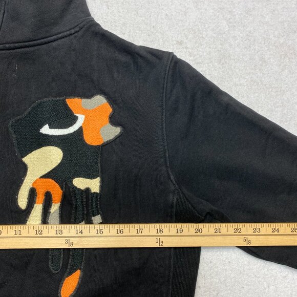 Roku Studio Hoodie Mens M Black Crying Cat Eyes Dripping Tears Pullover Patches - Picture 10 of 11